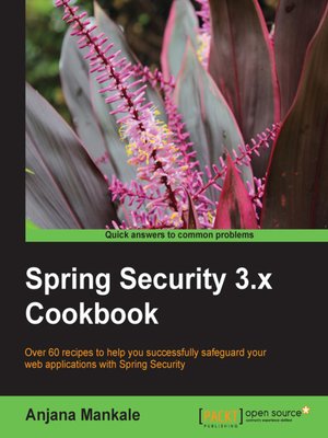 cover image of Spring Security 3.x Cookbook